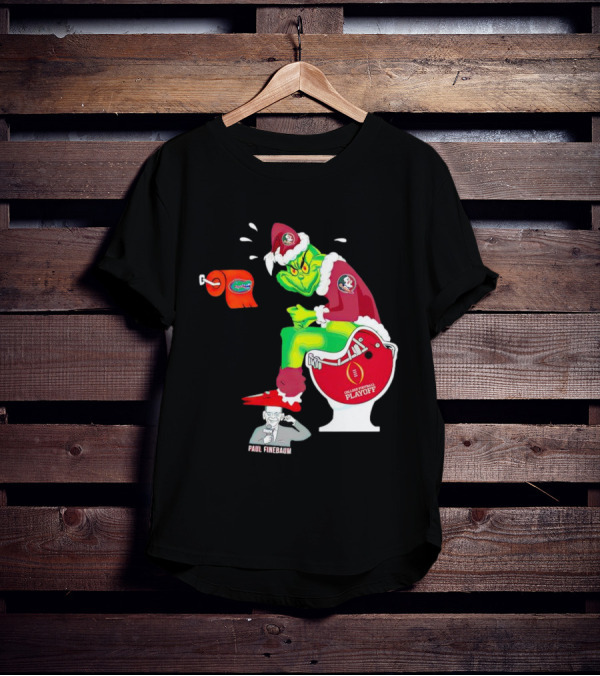 Grinch Florida State Seminoles College Football Playoff Toilet Helmet Paul Finebaum T-Shirt