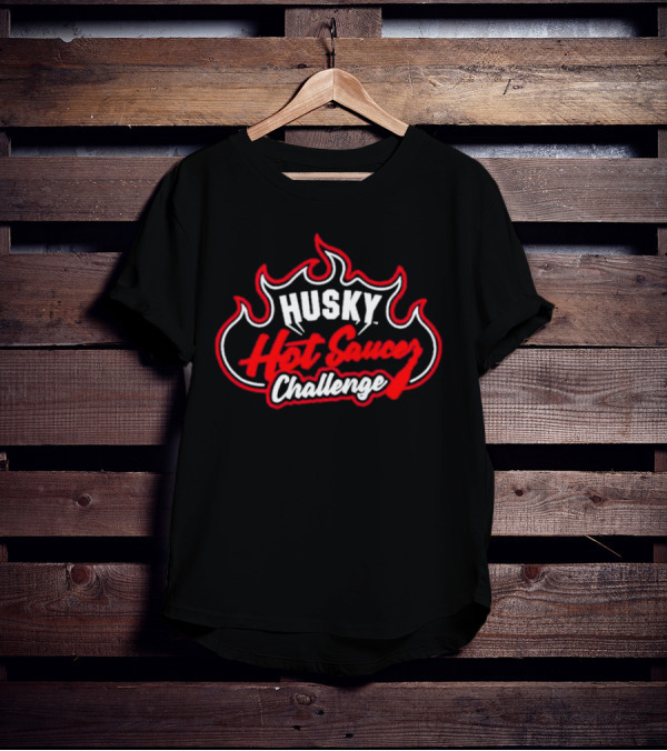 Husky Hot Sauce Challenge Fiery Flames T-Shirt