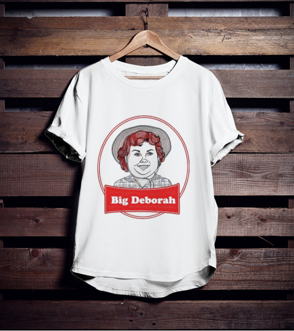 Big Deborah Vintage Cartoon Character In Red Circle T-Shirt