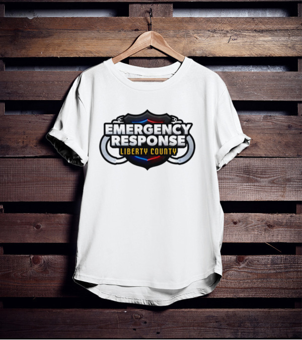 Emergency Response Liberty County Handcuff Shield Emblem T-Shirt