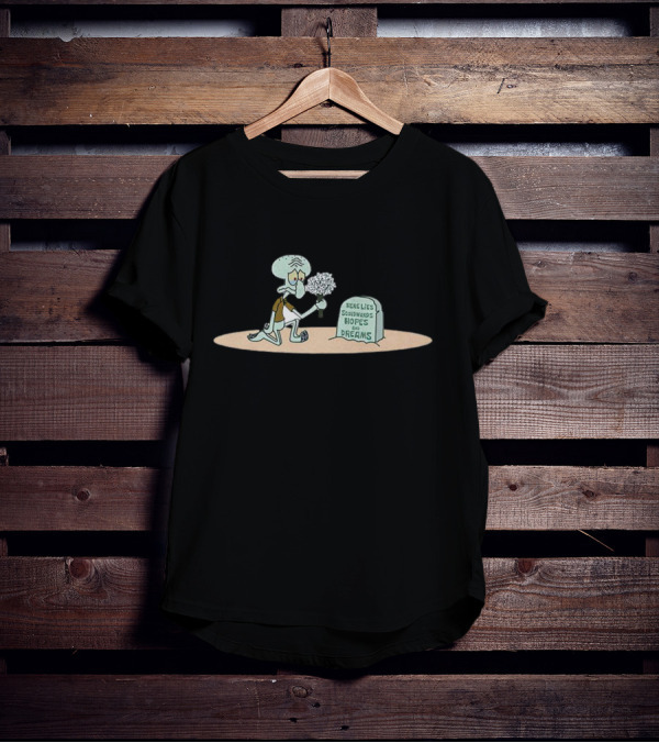 SpongeBob SquarePants Squidward Here Lies Squidward's Hopes And Dreams T-Shirt