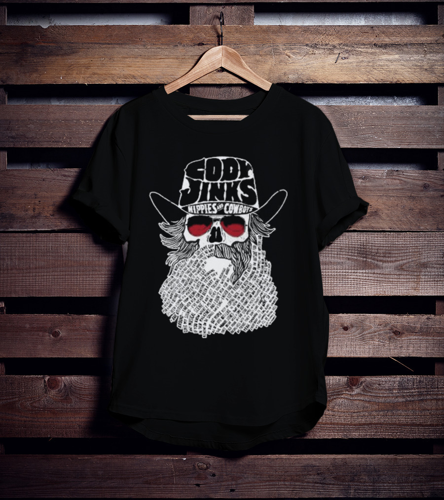 Cody Jinks Hippies And Cowboys Skull Beard Lyrics Hat T-Shirt