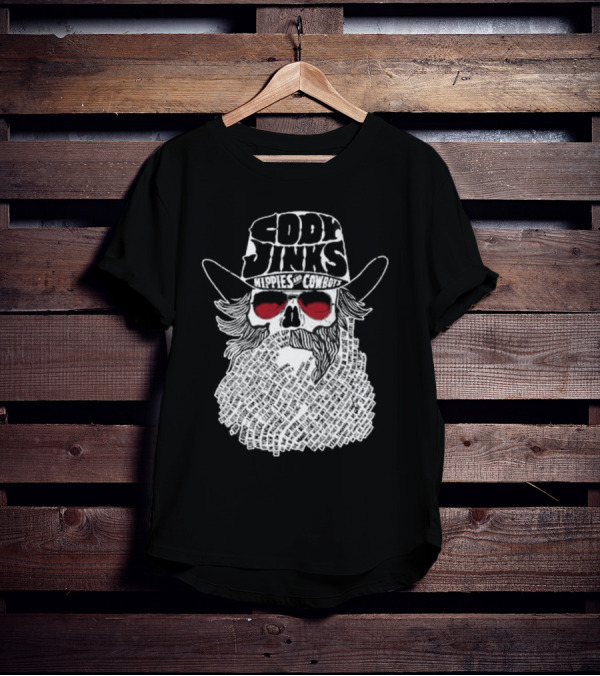 Cody Jinks Hippies And Cowboys Skull Beard Lyrics Hat T-Shirt
