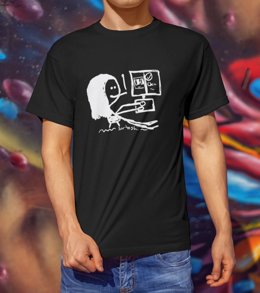 I Have 6 In The Office Stick Figure Computer Drawing Saratoshi T-Shirt