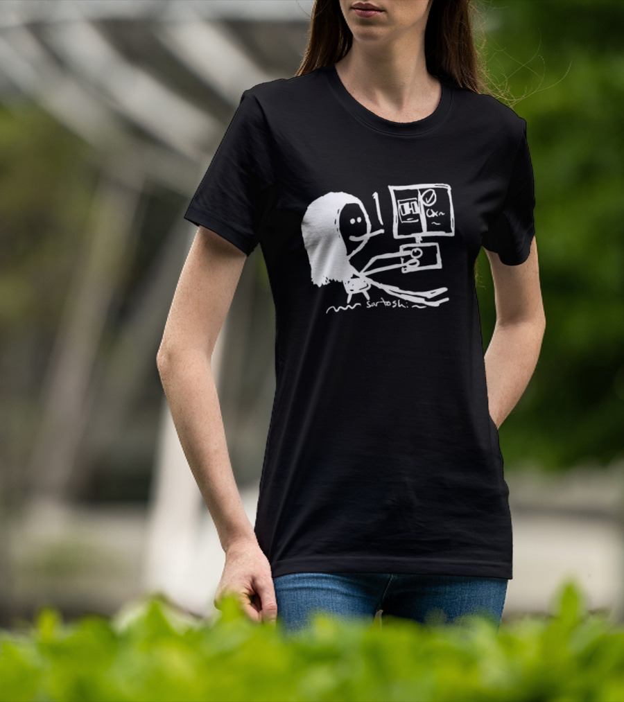 I Have 6 In The Office Stick Figure Computer Drawing Saratoshi T-Shirt