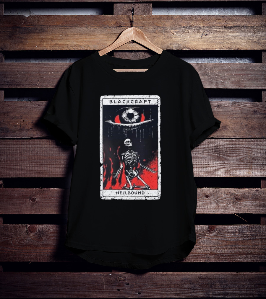 Blackcraft Cult Hellbound Tarot Skeleton Eye Flames T-Shirt