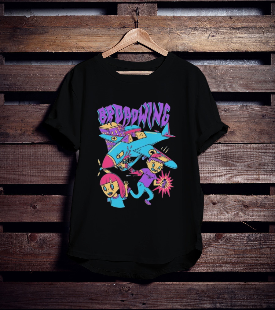 Broadwing Plane Chaos Scene T-Shirt