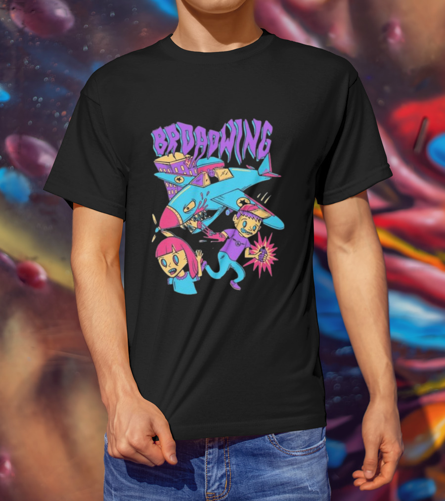 Broadwing Plane Chaos Scene T-Shirt