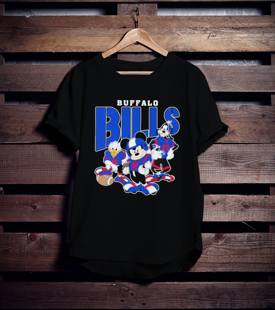 Buffalo Bills Mickey Donald Duck Goofy Football Team T-Shirt
