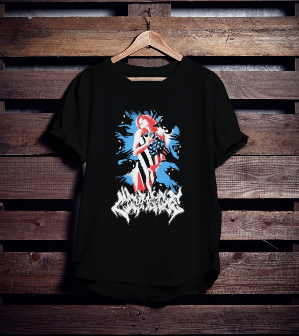 City Morgue My Bloody America Girl Flag T-Shirt