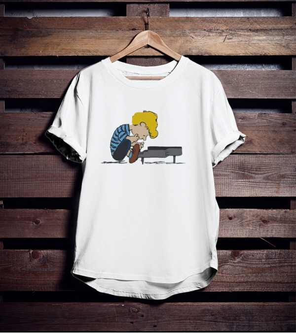 Peanuts Schroeder Piano Player Iconic Comic Strip Character T-Shirt
