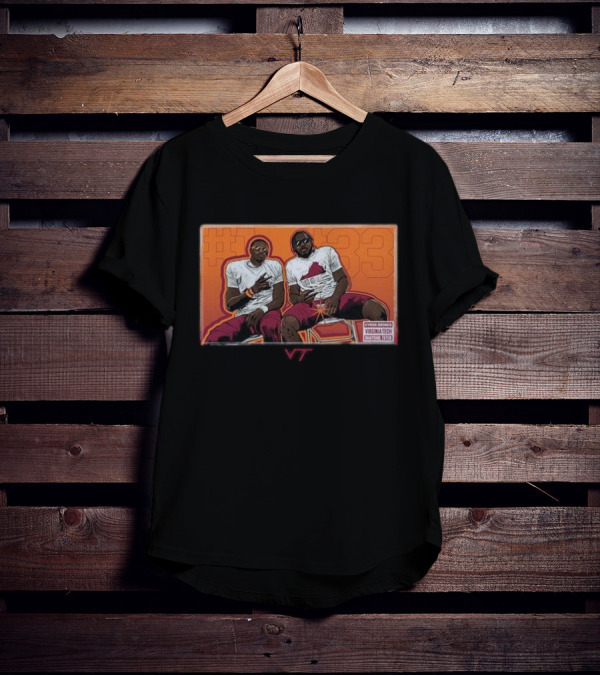 Kyron Drones And Bhayshul Tuten Virginia Tech NCAA Football Caricature #33 VT T-Shirt