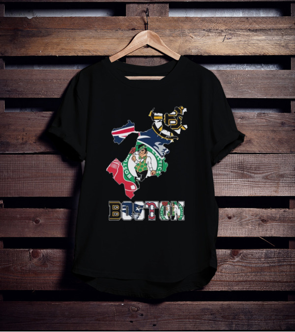 Boston Celtics Bruins Red Sox Patriots Boston Sports Pride T-Shirt