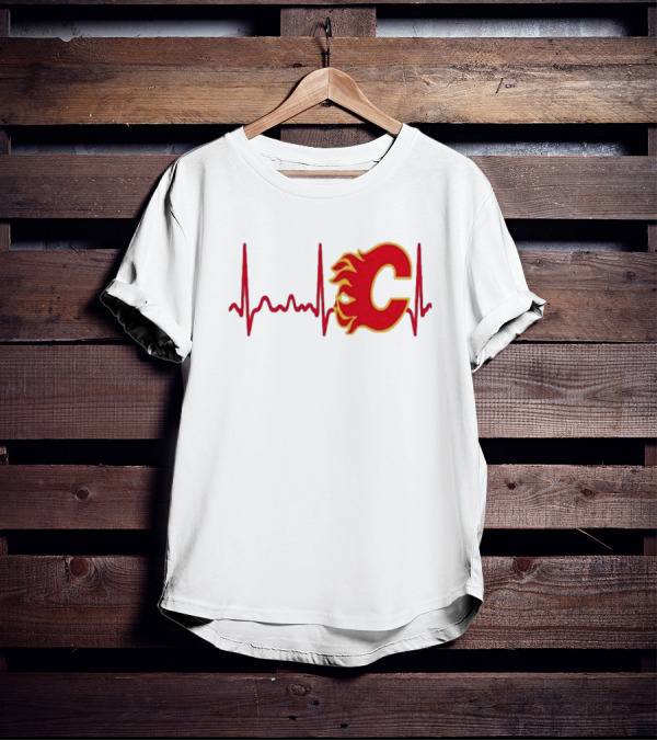Calgary Flames Heartbeat T-Shirt