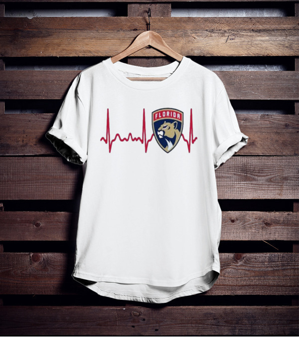 Florida Panthers Heartbeat Hockey T-Shirt