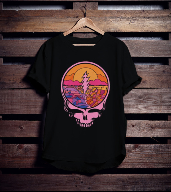 Grateful Dead The Canyon Steal Your Face Lightning Bolt Desert Sunset T-Shirt