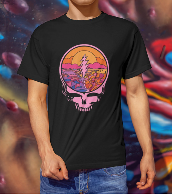 Grateful Dead The Canyon Steal Your Face Lightning Bolt Desert Sunset T-Shirt