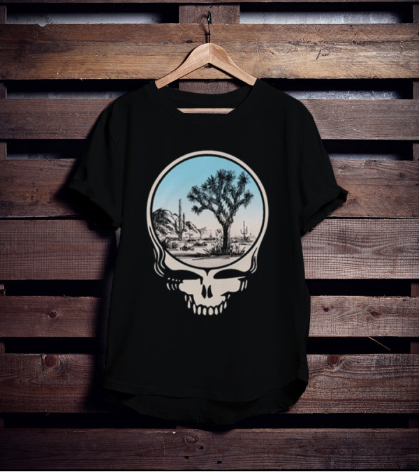 Grateful Dead Skull Desert Scene With Cacti And Joshua Tree T-Shirt