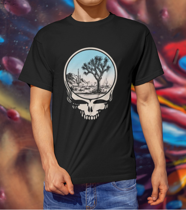 Grateful Dead Skull Desert Scene With Cacti And Joshua Tree T-Shirt