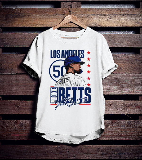 Mookie Betts 50 Los Angeles Dodgers Baseball Stars T-Shirt