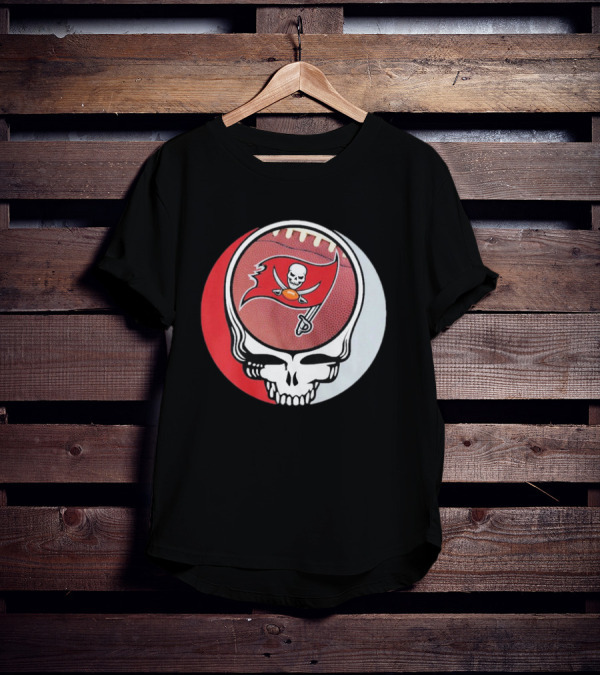 Tampa Bay Buccaneers Grateful Dead Skull Logo Custom T-Shirt
