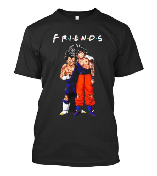 Goku And Vegeta FRIENDS TV Show Crossover T-Shirt