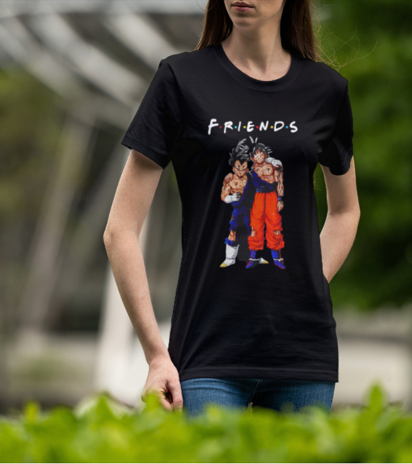 Goku And Vegeta FRIENDS TV Show Crossover T-Shirt