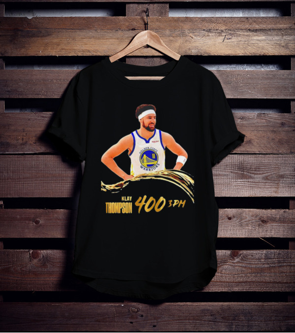 Klay Thompson 400 Three Pointers Golden State Warriors 3PM Gold Blooded T-Shirt