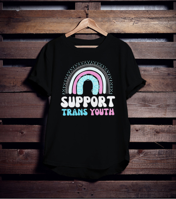 Support Trans Youth Rainbow Rights Ally Pride T-Shirt
