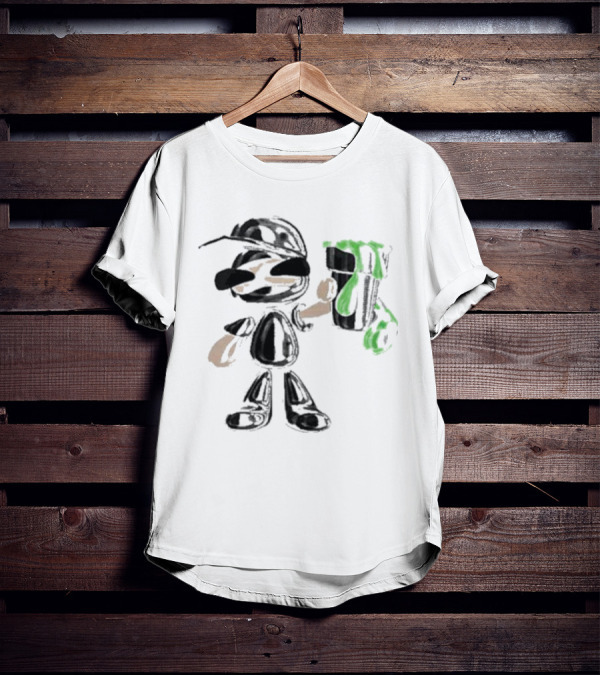 Twizzy Rich Luh Crankem Graffiti Character With Green Paint Can T-Shirt