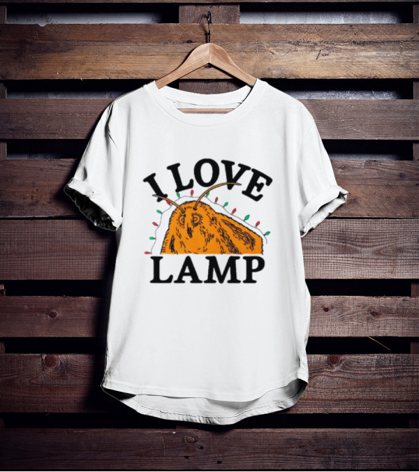 I Love Lamp Moth Christmas Lights T-Shirt