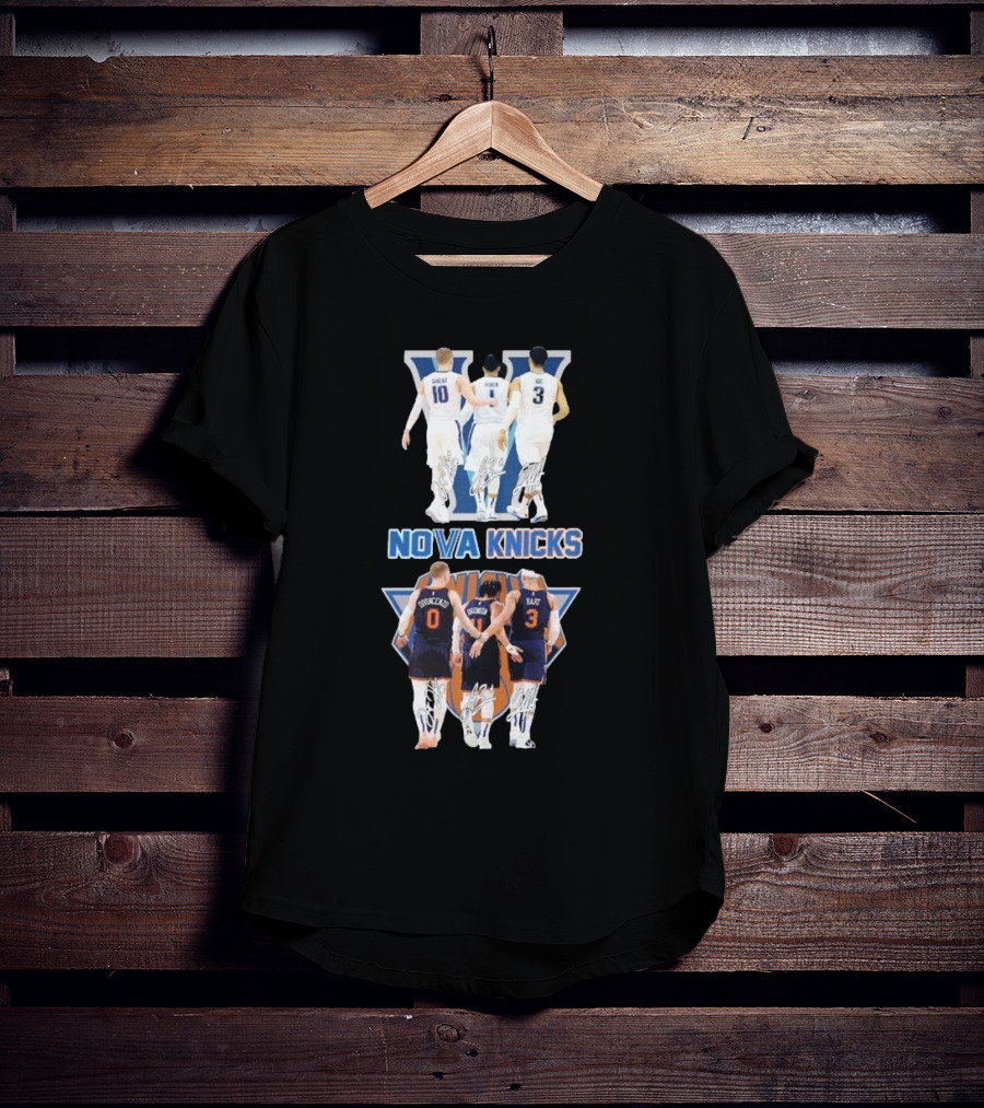 Villanova Wildcats Nova Knicks Players And Signatures T-Shirt