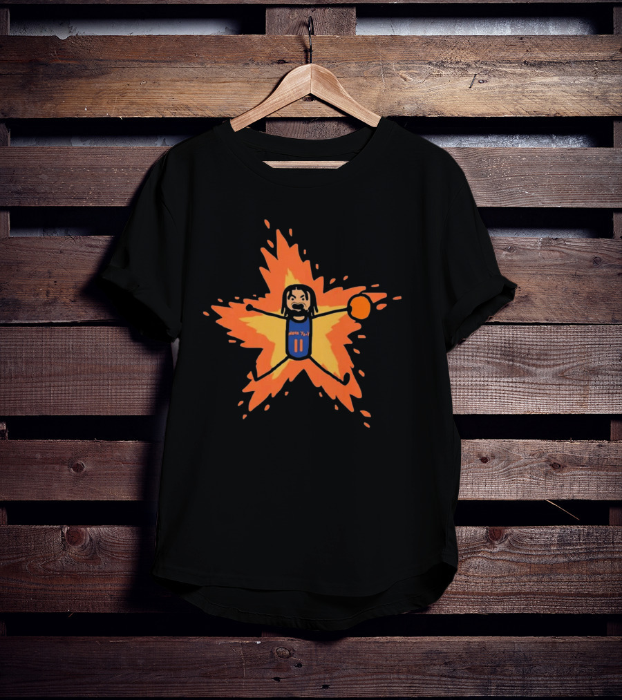 New York Knicks Jalen Brunson Supernova Burst With Basketball Star Explosion T-Shirt