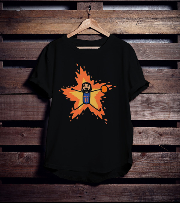 New York Knicks Jalen Brunson Supernova Burst With Basketball Star Explosion T-Shirt