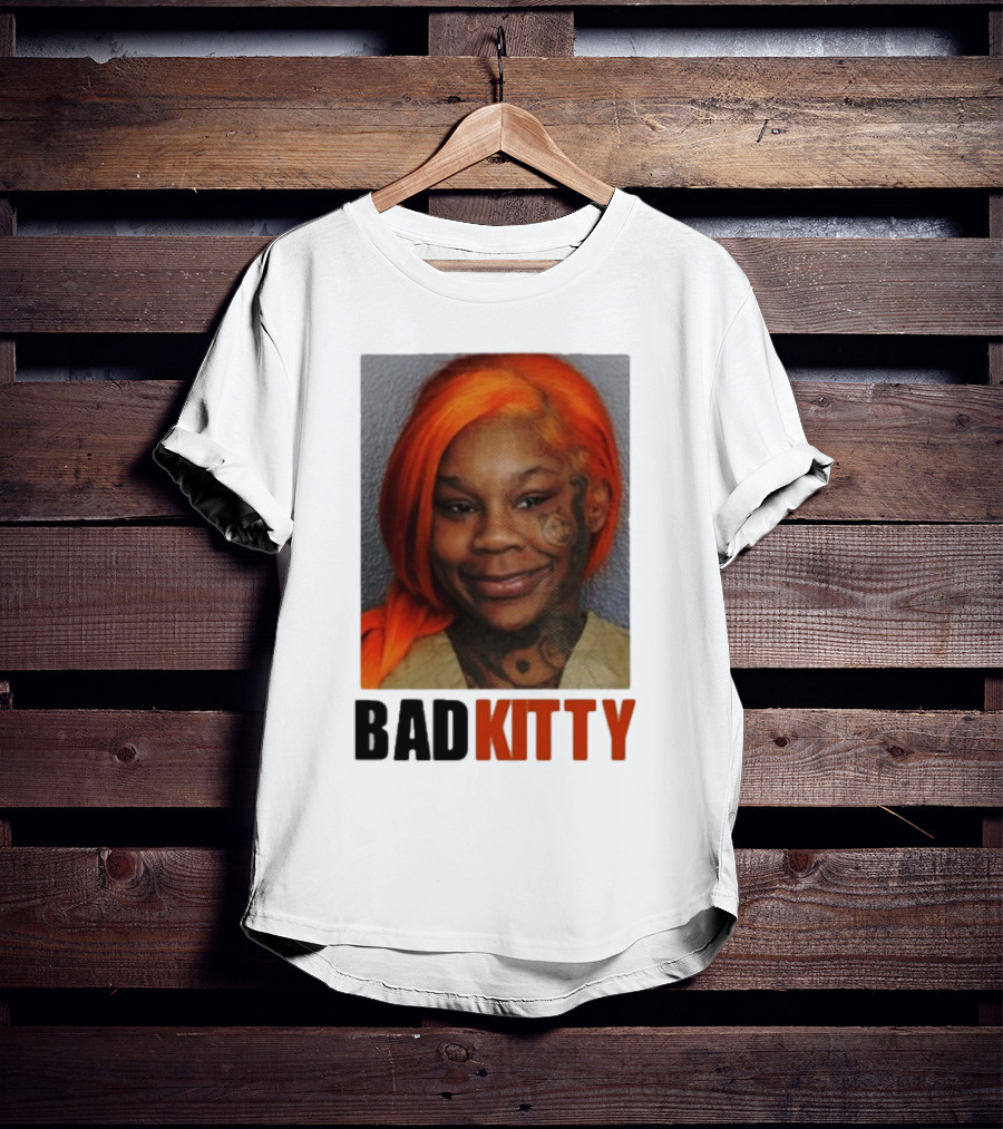 Sukihana Bad Kitty Orange Hair Mugshot T-Shirt