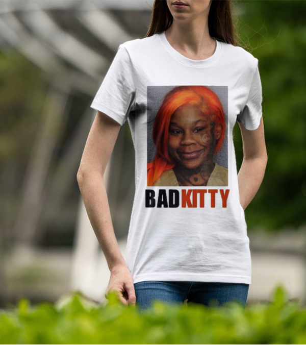 Sukihana Bad Kitty Orange Hair Mugshot T-Shirt