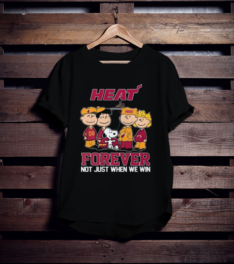 Miami Heat Snoopy And Friends Forever Not Just When We Win T-Shirt