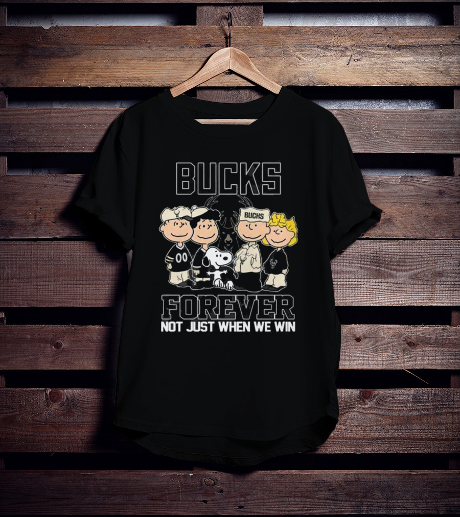 Milwaukee Bucks Snoopy And Friends Bucks Forever Not Just When We Win T-Shirt