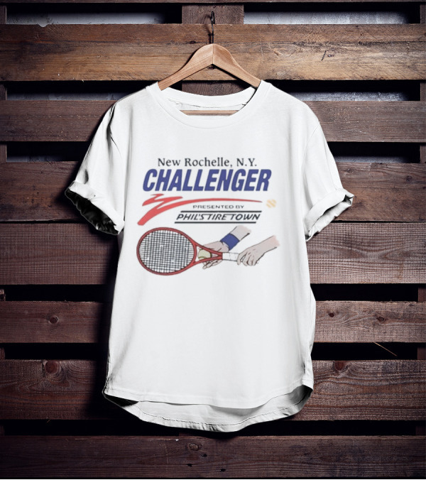 New Rochelle N.Y. Challenger Tennis Tournament Racket And Ball T-Shirt