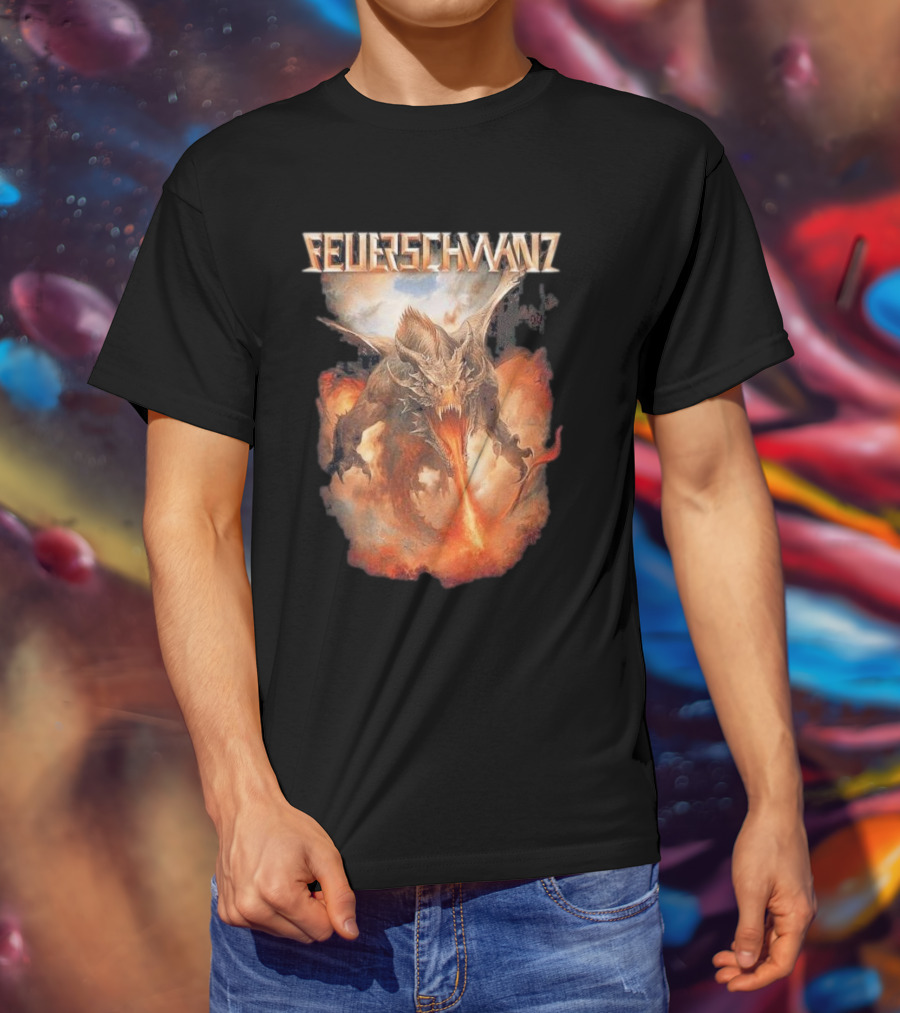 Feuerschwanz Drache Fire-Breathing Dragon Fantasy T-Shirt