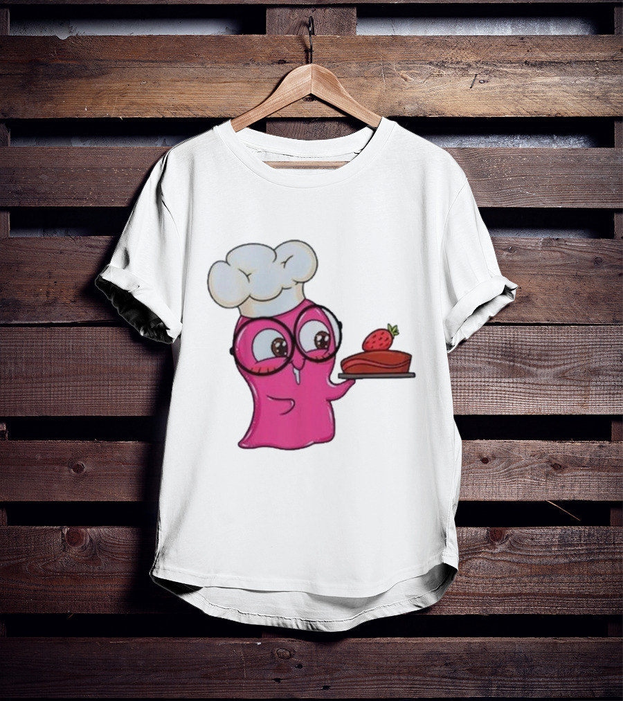 Slime Sam Chef With Cake And Strawberry T-Shirt