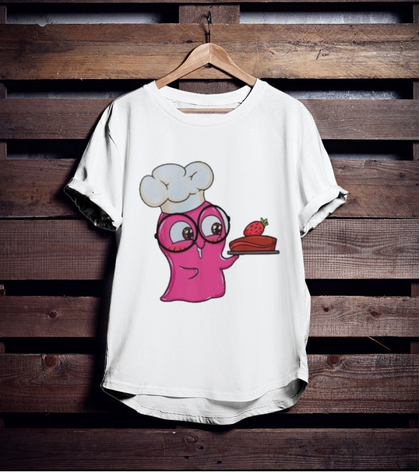 Slime Sam Chef With Cake And Strawberry T-Shirt