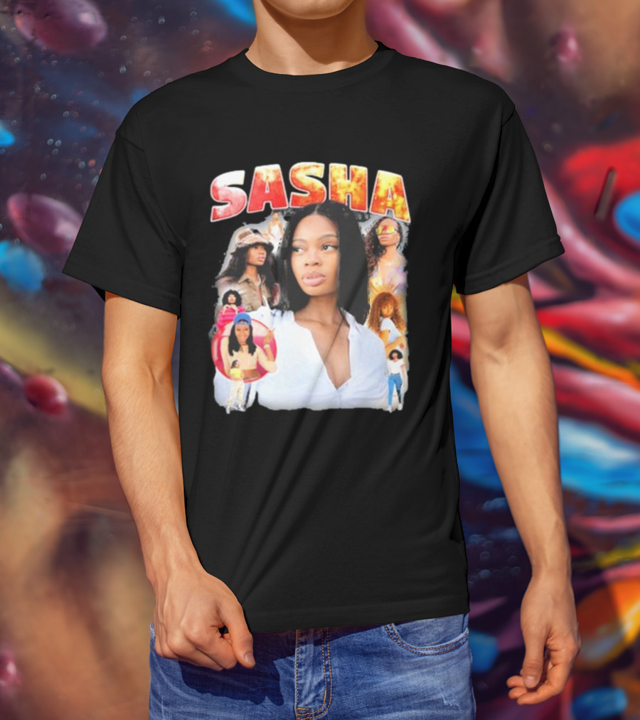 Sasha Iconic Collage Featuring Diverse Fashion Styles T-Shirt