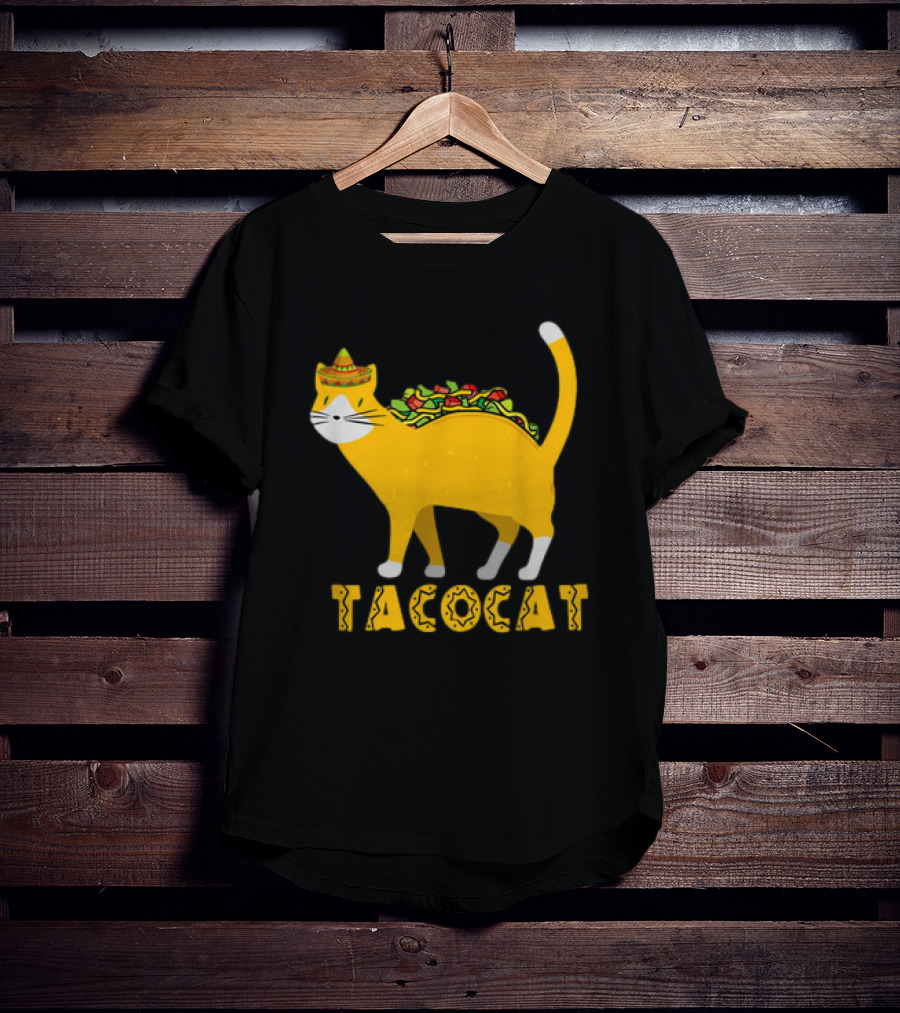 Tacocat Sombrero Taco Cat With Tacos Mexican Food Graphic 365 T-Shirt