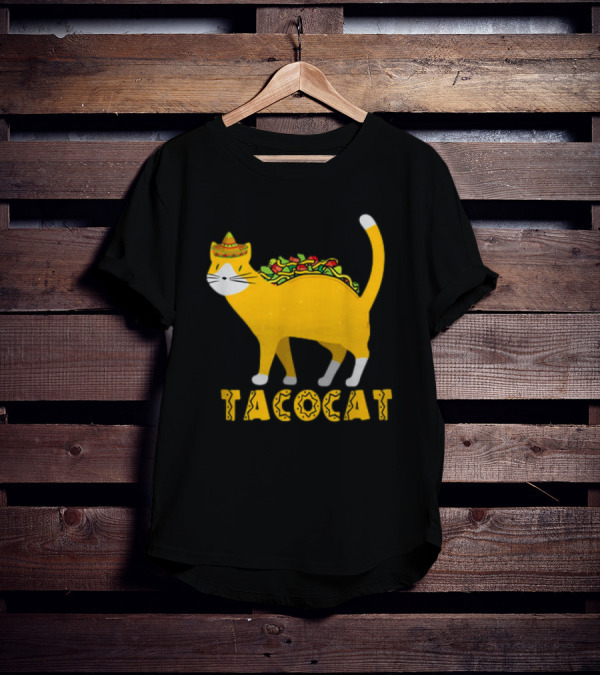 Tacocat Sombrero Taco Cat With Tacos Mexican Food Graphic 365 T-Shirt