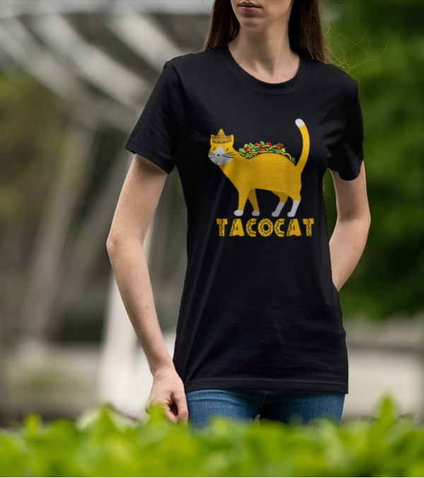 Tacocat Sombrero Taco Cat With Tacos Mexican Food Graphic 365 T-Shirt
