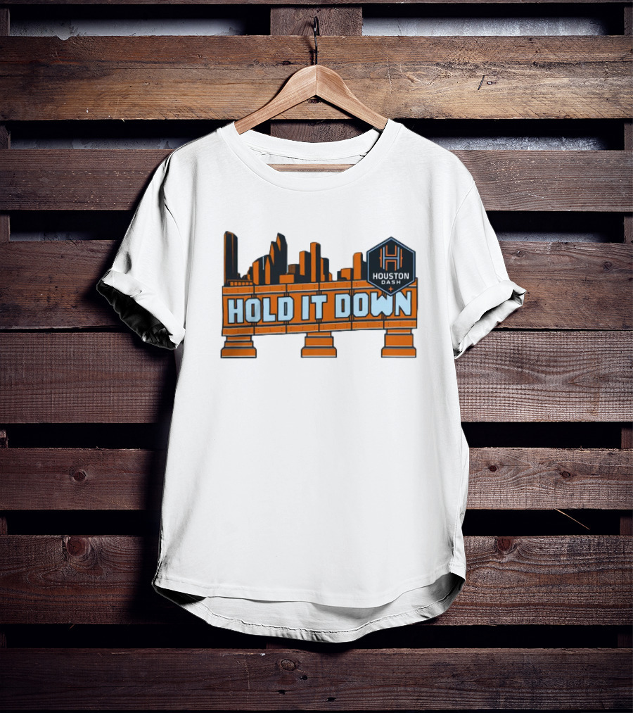 Houston Dash Hold It Down Skyline Soccer T-Shirt