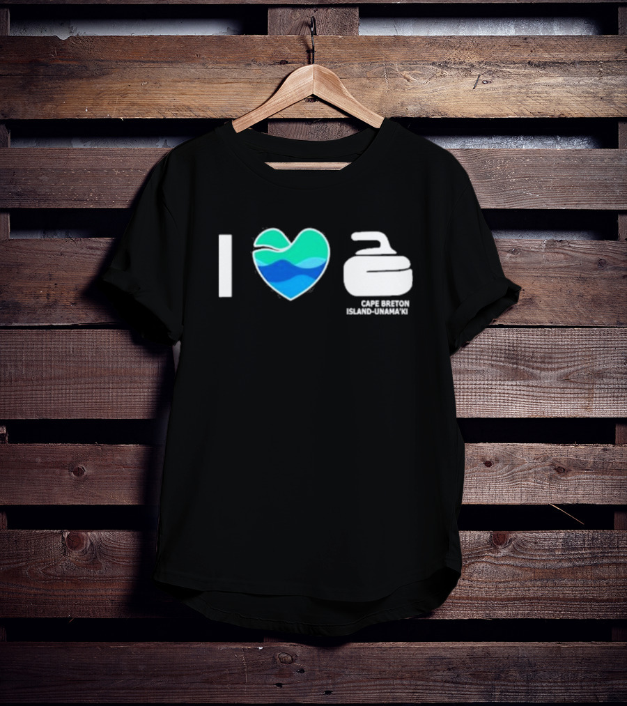 I Heart Curling Cape Breton Island-Unama’ki T-Shirt