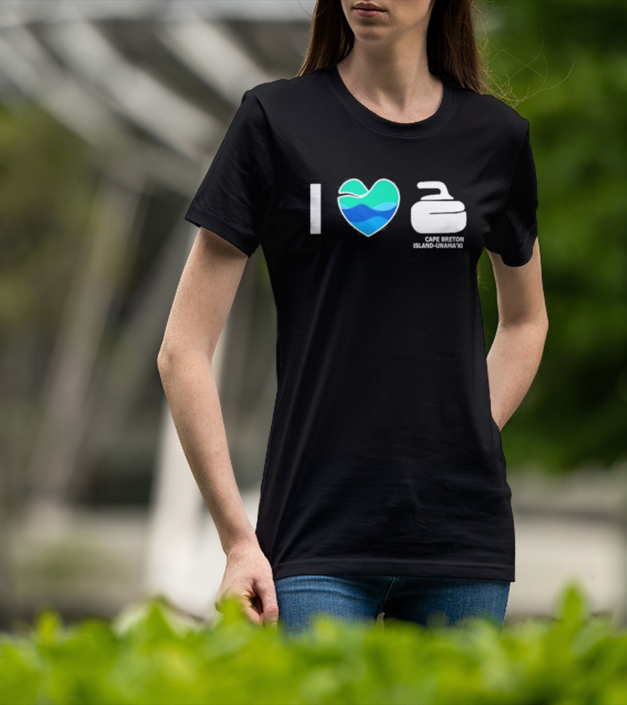 I Heart Curling Cape Breton Island-Unama’ki T-Shirt