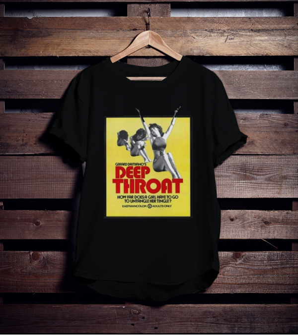 Gerard Damiano’s Deep Throat How Far Does A Girl Have To Go To Untangle Her Tingle? Eastmancolor Adults Only T-Shirt